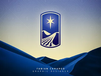 Belen Star Logo belen bethlehem bible birth branding christian church desert for sale god guide jesus kings light logo modern mountains signal sky star