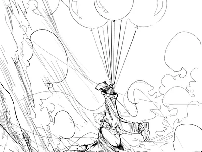 Balloon Kid cartoons comics concept art digital art drawing fantasy illustration