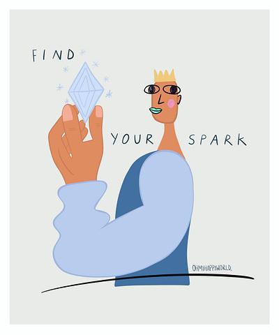 Find your spark - Illustration editorial illustration illustration social media content