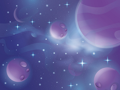 Cosmos card cute design illustration vector