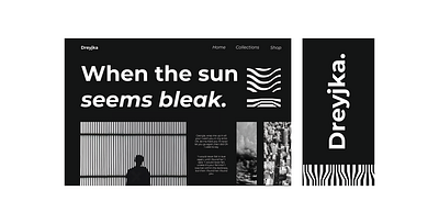 Modernistic Black and White Photography Homepage. black and white branding dark design graphic design homepage illustration modernistic photography ui webpage website