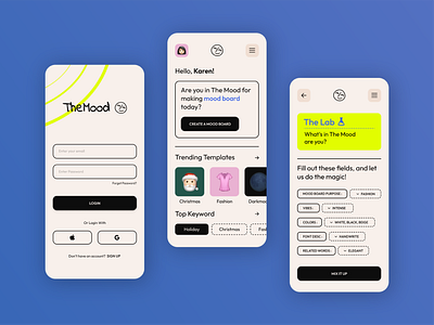 The Mood - Moodboard Generator Apps app design creative generator mobile design moodboard moodboard design moodboard generator moodboard generator app moodboard mobile design
