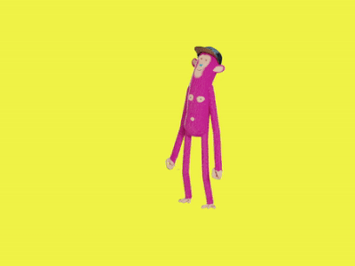 Motion Cuts 550 | MonkeyBusiness 3d animation animation 2d animation after effects ape character chimp illustration monkey motion motion design motion graphics office pink yellow