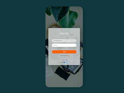 Sign up Form clean design design illustration latest app latest trend logo minimal mobile app design mobile design mobile ui
