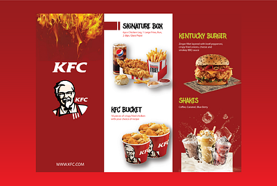 KFC Brochure Design adobe ai adobe illustrator art brochure brochure design fast food brochure flyer design graphic design kfc brochure design tri fold tri fold brochure