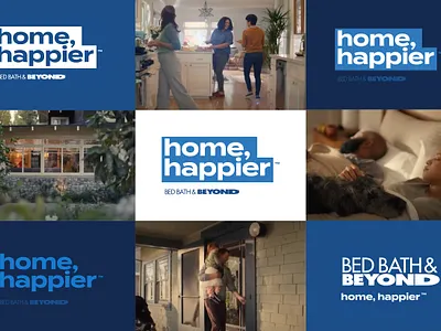 Home, happier @ Bed Bath & Beyond branding design design logo