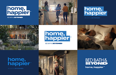 Home, happier @ Bed Bath & Beyond branding design design logo