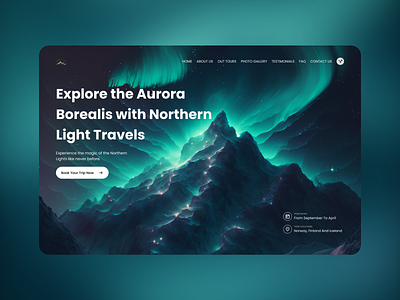 Travel Agency Landingpage agency branding dark mode design landing minimal travels ui