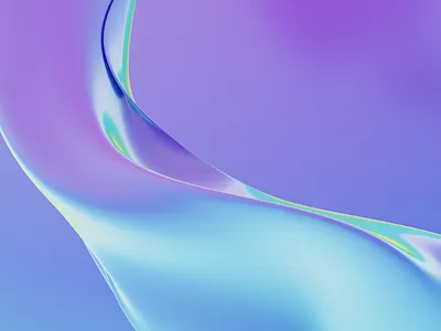 Iridescent abstract background 3d abstract background banner blender blender3d cgi cover design green header holograhic illustration iridescent poster purple visual visuals wallpaper wave
