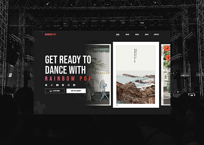 J-pop band hero section app band band web branding carousel design hero section jpop kpop pop ui uiux ux webpage website