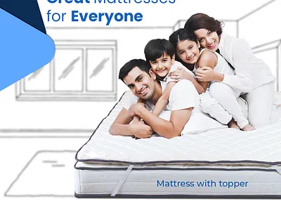 Mattress Social Media Design advertising creative and simple engaging mattress photoshop social media design spring mattress topper