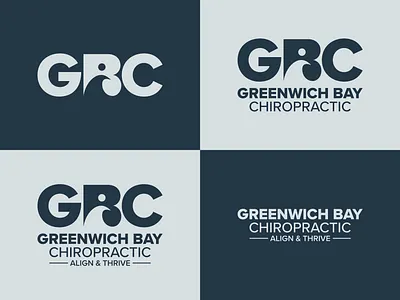 Greenwich Bay Chiropractic (GBC) - Logos bay brand identity chiro chiropractic chiropractor greenwich healthcare learn logo design logo logo design logo process logos logotype massage monogram nautical rhode island therapy typography wellness