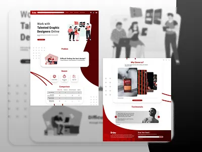 Exam Sribu: Landing Page / Home page UI branding design graphic design illustration landing page portofolio ui ux vector