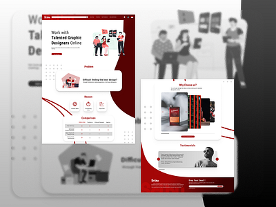 Exam Sribu: Landing Page / Home page UI branding design graphic design illustration landing page portofolio ui ux vector