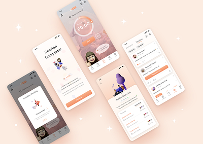 Folkus Productivity App app design ui ux