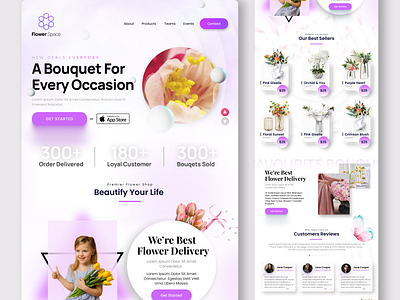 Flower Shop Website (Figma) branding design ecommerce figma flower graphic design modern ui ux