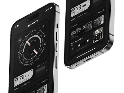 Radio Sanyo UI apple graphic design iphone radio sanyo ui