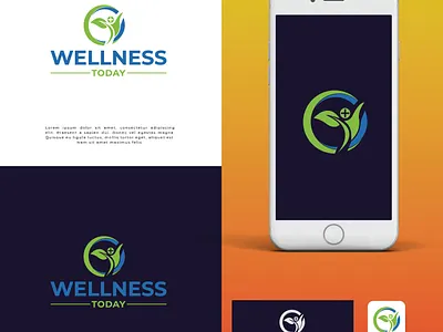 Welness modern logo ll Brand logo brand identity branding food geometric health holistic logo minimal natural packaging premium self care spices supplements sustainable vitamins vitruvian man wellness wellness today