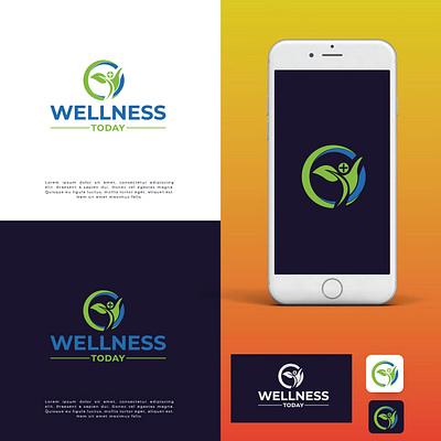 Welness modern logo ll Brand logo brand identity branding food geometric health holistic logo minimal natural packaging premium self care spices supplements sustainable vitamins vitruvian man wellness wellness today