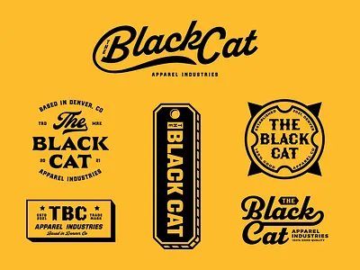 The Black Cat Apparel Branding Design badge badge design brand identity branding branding design design graphic design illustration logo logo design logomark logotype vector visual identity