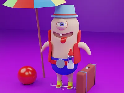 3D rendering drawing of a fairy tale character. modern