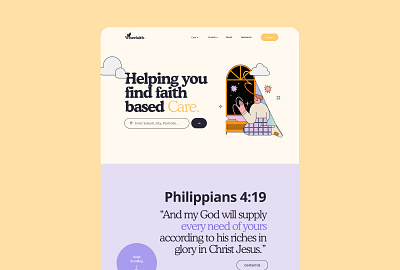 Wiserfaith colourful design illustration landingpage minimal orange simple ui ux vibrant web design webdesign