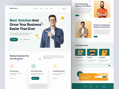 Digital Agency Landing Page agency agency app ashik branding creative agency digital agency graphic design hompage interface landing page logo marketing agency startup ui web webdesigner website