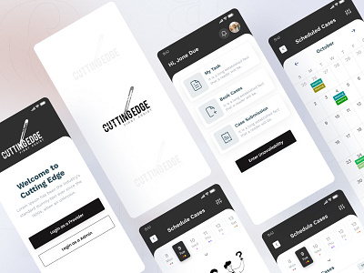Cuttingedge Mobile App app app design appointment book doctor booking app branding company concept design graphic design ui