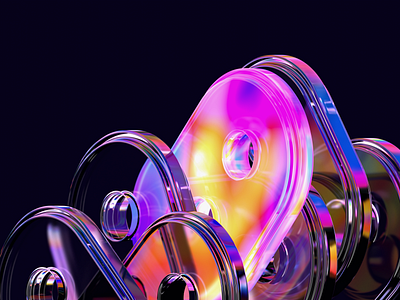 Pure 3d blender colors gradient graphic design