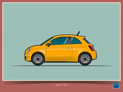 The Art of Wheels: 2022 500 car city car fiat 500 illustration illustration art italy small car vector vector art vector illustration vectorart vehicle