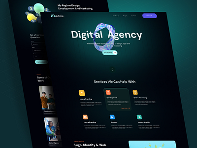 Adital- Digital Agency Website agency agency branding agency landing page agency logo agency website branding agency creative creative agency design agency development agency digital agency graphic design landing page marketing agency portfolio uidesign uiux web web design website