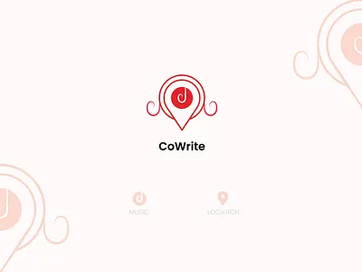 Cowrite fun vacation logo 2023 art branding cowrite fresh fun graphic design location logo minimal music new red trendy vacation