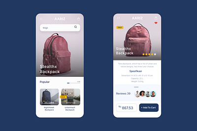 E-Commerce Mobile App UI 🛍️ app app ui inspiration appdesign cart ui clean shopping app design e commerce e commerce app ui fashion store app minimal ui design minimalist ui design mobile app uiux online shopping ux product page design shopping cart ui store app ui ui design uiux