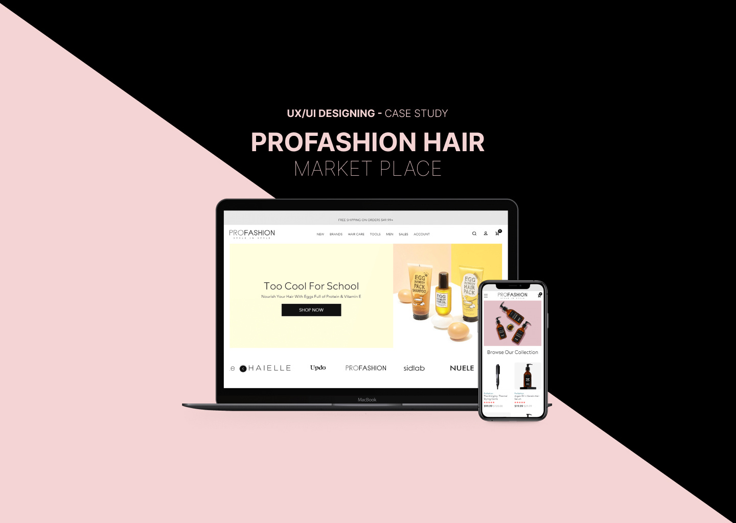 UI/UX Design for Profashion Hair by fazal hussain on Dribbble