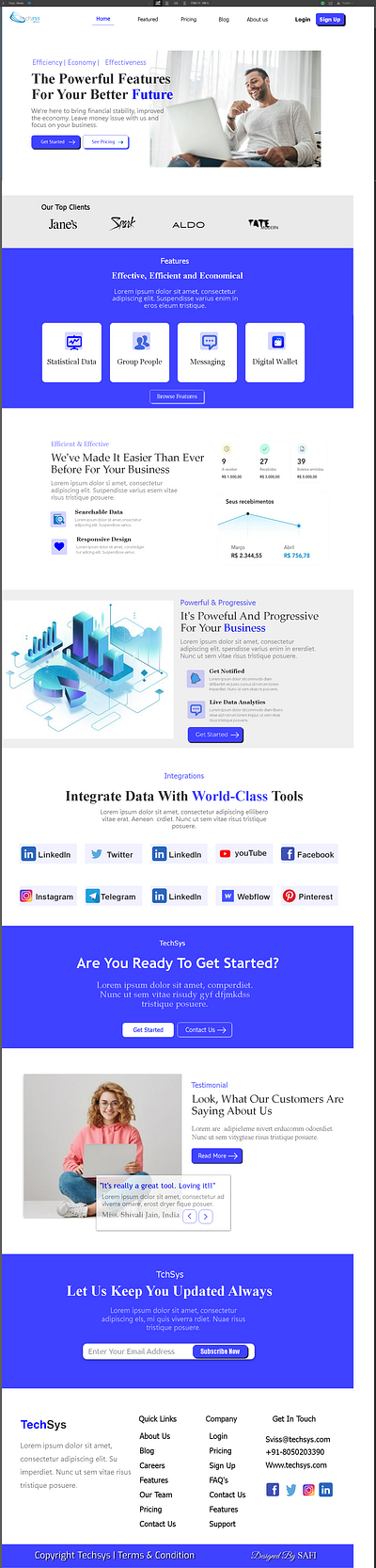 Techsys - an IT company 'Features' branding design ideas logo ui vector webflow