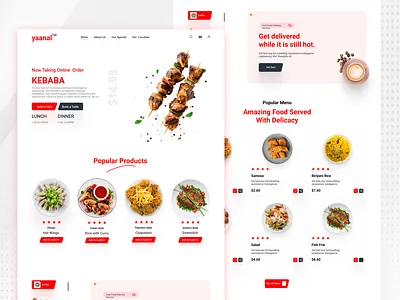 food WEBSITE LANDING PAGE food food landing page resturant resturant landing page ui design uiux website website landing page website design