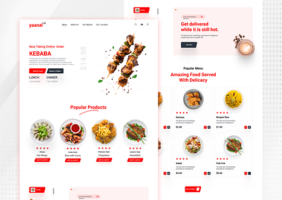 food WEBSITE LANDING PAGE food food landing page resturant resturant landing page ui design uiux website website landing page website design