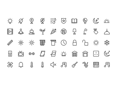 IoT Home Control Icon Set design desin icon minimal set simple unique