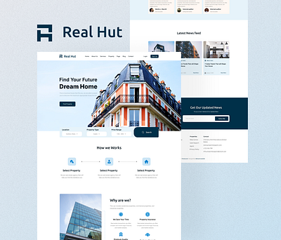 Real Estate UI Design landing page design digital hero section figma figma design fitness header design hero section landing page real estate ui ui design uiux website website design