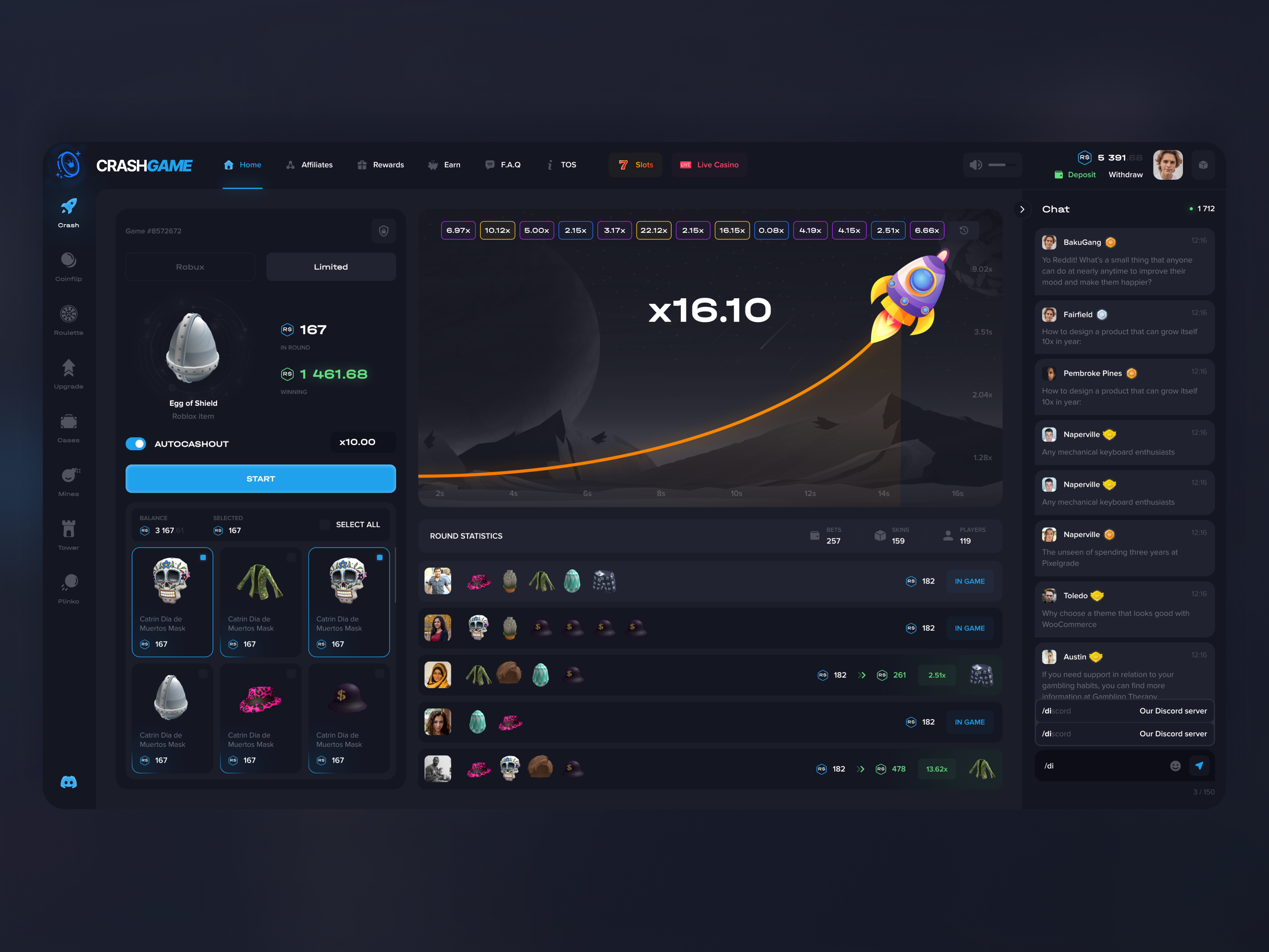 Crash game - UI/UX design by Alexey⚡ on Dribbble
