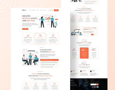 Business Agency Landing Page agency app app ui design illustration landing page landing page ui logo mobile design ui ui design ui ux ui ux design ux design web design website website ui