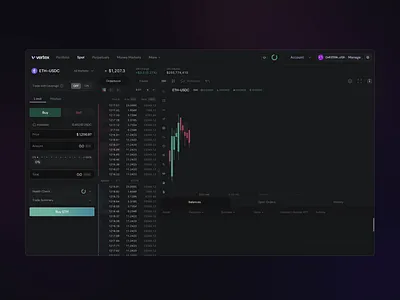 Vertex - Account pins crypto dapp defi fintech microinteraction perpetual spot trading ux
