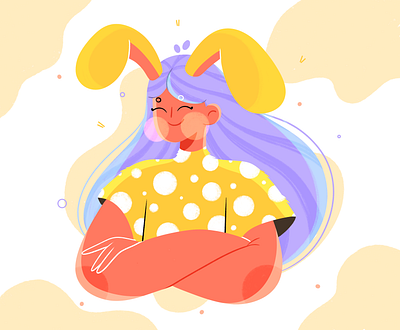Bunny girl 🐰🐇 2d adobe anime art branding bunny cartoon character character design commercial cosplay design digital illustration drawing flat illustration graphic design illustration photoshop procreate texture vector illustration