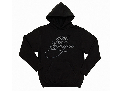 Give Me Danger Rhinestone Print design graphic design hoodie merch merchendise print rhinestone design rhinestone print typography
