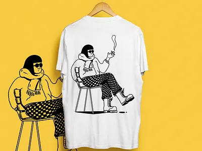 Chillin' T-shirt Design adobe branding character chill chilling chillout cold design future graphic design illustration illustrator logo person relax smoker smoking tshirt vector winter