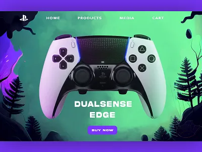 CENCEPT UI FOR DUALSENSE EDGE branding design draw forrest gaming graphic design illustration ui ux vector webdesign