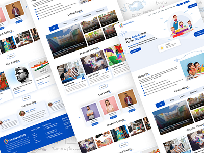Creativeminds _ Education website for Kids design figma kids education website ui uiux
