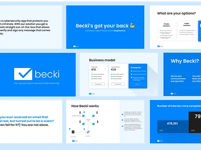 Pitch deck for SaaS startup blockchain blue brand and identity brand identity branding crypto defi illustration logo saas tech
