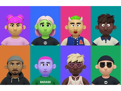 The Inner Teens | Cartoon Avatars Library avatar cartoon clothes cute design emotion face glasses hair hairstyle horns human icon illustration outfit person shirt smile t shirt ui