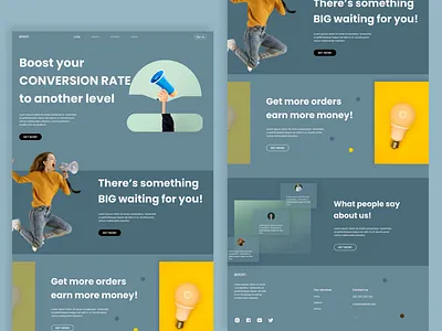 BOOST - Marketing Agency Website agency boost branding business clients conversion rate creative design landing page market marketing marketing agency rauf ui ui ux uidesign ux uxdesign web design web ui